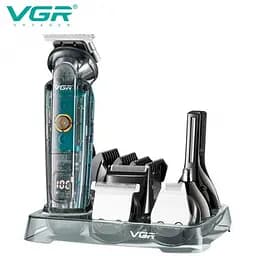 Машинка для стрижки VGR V-102 аккумуляторная, для бороды и тела, с насадками