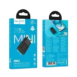 Адаптер мережевий HOCO Speed single-port PD ultra-thin charger N72 |1Type-C, 20W/3A, PD/QC| - мініатюра 2