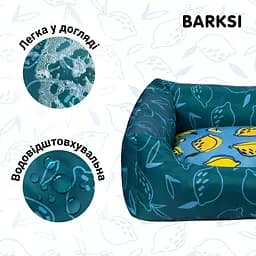 Лежак Barksi Home Лимони прямокутний M 40x60 см синій - мініатюра 4
