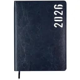 Щоденник датований Buromax Mind 2026 A5 штучна шкіра синій (BM.21152-02)