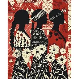 Картина за номерами на підрамнику Brushme Квітуча єдність