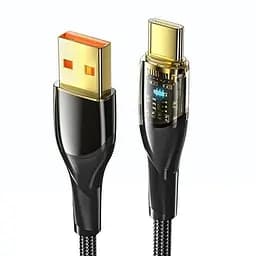 Кабель Essager USB Type-C to USB Type-A PD QC 7A Cable 100W 2м, чорний (EXCT-XJA01-P)
