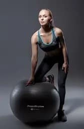 М'яч для фітнесу (фітбол) Power System PS-4012 Ø65 cm PRO Gymball Black (4012BK-0) - мініатюра 2