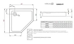 Душовий піддон Radaway Doros PT Compact 100x100 SDRPT1010-05 - мініатюра 2