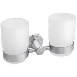 Склянка подвійна для ванної кімнати Kroner KRP Edelstahl Klassisch - ESG3708 CV025663 хром матовий