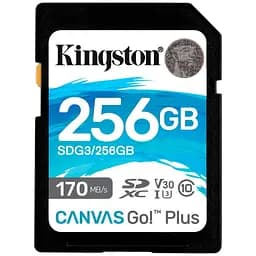 Карта пам'яті Kingston SDXC Canvas Go! Plus 256GB Class 10 UHS-I U3 V30 (SDG3/256GB) [100868]