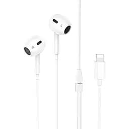 Проводные наушники Hoco M111 Max Primero digital headset Lightning, 1.2m, white