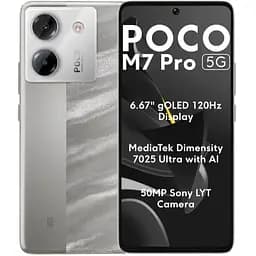 Смартфон Poco M7 Pro 5G 8/256GB Silver адаптер
