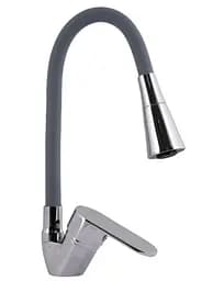 Змішувач для кухні Lidz Tani 008F3 з гнучким виливом (k40) Grey / Chrome LDTAN008F3GCR39507