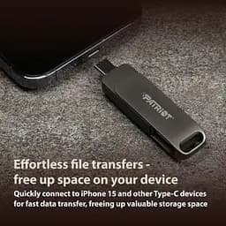 USB флеш накопичувач Patriot 64GB Rage R550 Matte Black USB/Type-C 3.2 (PE64GR550DSAD) - мініатюра 8