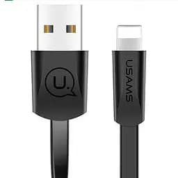 Кабель Usams SJ199 U2 Lightning Flat Data Cable 1,2 м Черный