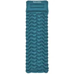 Матрас туристический надувной одноместный Naturehike CNK2550WS019, 200х60х6.5 см, синий, для кемпинга с мешком для надува.
