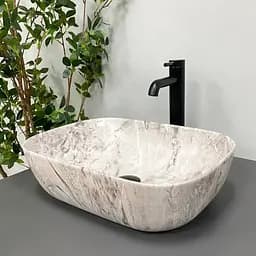 Умивальник VBI Ravenna stone matt накладний VBI-011217, Сірий