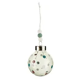 Прикраса для ялинки Offtop Крапка срібляста (855076)