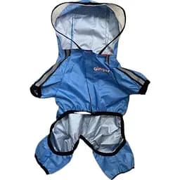 Дощовик для собак Ginger 3XL Плащівка світловідбивний синій Д-50 см ОГ-78 см ОШ-48 см