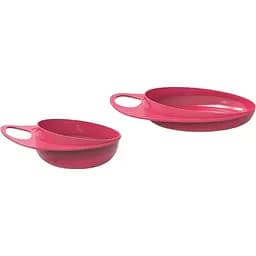 Набір тарілок для годування Nuvita Easy Eating глибока і дрібна 2 шт. рожевий NV8461Pink