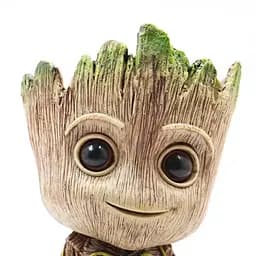 Горщик для вазонів та канцелярії Грут Groot G9 Малюк з пташеням + кругла підставка - мініатюра 6