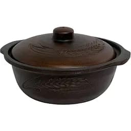 Казан молочена керамика Колосок 3 л Украинская глиняная посуда