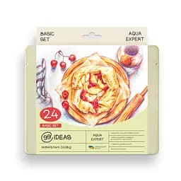 Набор карандашей акварельных 99IDEAS "Aqua Expert" 24 цвета, Basic Set, металлическая коробка, 99AE-24BAS