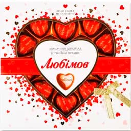 Конфеты Любимов ореховое пралине в молочном шоколаде 125 г (144310)