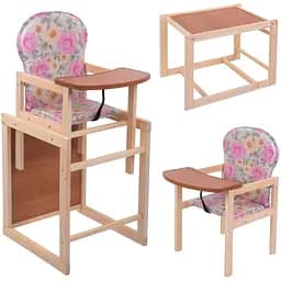 Великий стільчик Мася №1211 Троянди, рожевий