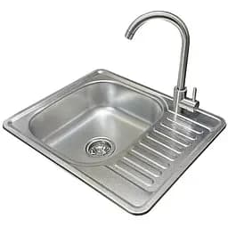 Комплект мийка + змішувач Romzha Sims Textura (A)