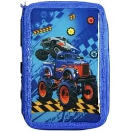 Пенал школьный C 60688-3 с двумя отделениями и набором канцтоваров