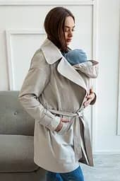 Демісезонний плащ 3 в 1 для вагітних та слінгоносіння Kimberly 44 Lullababe Молочний LB01KM162 - мініатюра 9