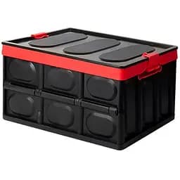 Органайзер в багажник автомобиля Voltronic BYR 520x360х290 Black-Red пластиковый с крышкой