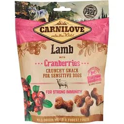 Ласощі для собак Carnilove Dog Crunchy Snack ягня і журавлина 200 г