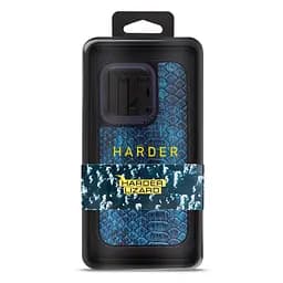 Кожаный чехол для Apple iPhone 15 Pro, Harder Lizard, синий, термополиуретан ТПУ + экокожа с имитацией кожи ящерицы, панель, защита корпуса, противоударный, микрофибра, рамка вокруг камеры, защита всего корпуса, (ARM76871) - мініатюра 3