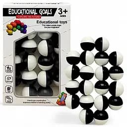 Іграшка-антистрес Молекула, 2021-195, чорно-білі кульки