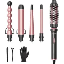 Плойка для завивки волосся Wavytalk 5 в 1 65 Вт з термощіткою та змінними насадками