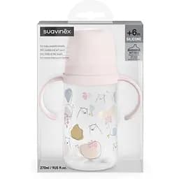 Чашка з силіконовим носиком Suavinex Bear family 270 мл +6 місяців рожева (308678) - мініатюра 5
