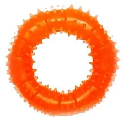 Игрушка для собак Fox Кольцо с шипами, с ароматом ванили, 9 см, красная
