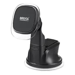 Тримач телефону автомобільний Brevia DashFix СrystalMag із присоскою, 4 магніти, чорний(48550)