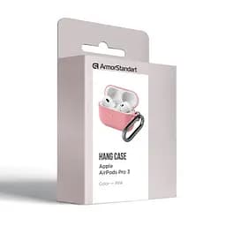 Силіконовий чохол для навушників Apple AirPods Pro 3, Hang Case, рожевий, ультратонкий захисний кейс товщиною 2 мм, захист від подряпин, пилу та ударів, компактний, з карабіном для кріплення, ArmorStandart (ARM88280) - мініатюра 8