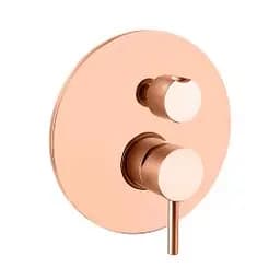 Смеситель для ванны/душа на 2 потребителя Paffoni Light brushed copper LIG018RMSP, Бронза