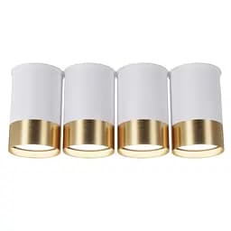 Точковий спот BP Black/White Gold на 4 лампи, PikArt арт. 25624 Золотий/білий 1