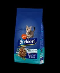 Сухий корм для кішок Brekkies Cat Salmon and Tuna 1.5 кг повноцінний раціон для дорослих кішок лосось з тунцем