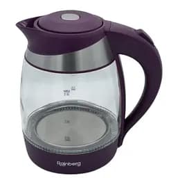 Электрический стеклянный дисковый чайник Rainberg RB-707 фиолетовый