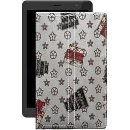 Чохол StatusCASE з екошкіри для планшету Sigma X-style Tab A83 Луі-Вітон-білий