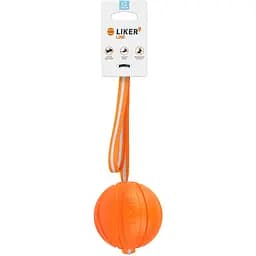 Мячик Liker 9 Line на ленте, 9 см, оранжевый (6288)