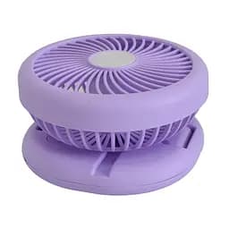 Настільний вентилятор Mini Fan W1646 фіолетовий, складаний з USB, акумуляторний - мініатюра 3