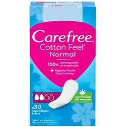 Гигиенические прокладки Carefree Cotton Aloe с экстрактом хлопка и алоэ 30 шт. (3574661565040/3574661486147)