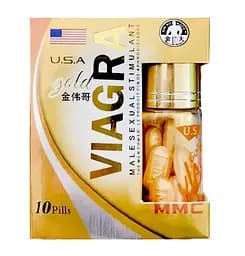 Натуральный препарат Gold Viagra для потенции, упаковка 10 шт. Афродита VIGRA_уп 100396