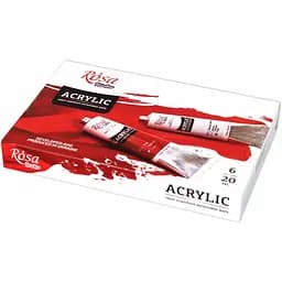 Набір акрилових фарб 6x20 мл Rosa Studio