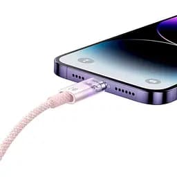 Кабель Baseus Explorer Series Fast Charging Cable with Smart Temperature Control Cable USB to Lightning 2.4A 1m CATS010004 Pink - мініатюра 5