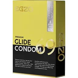 Презервативы в обильной смазке Egzo Glide №3, Телесный