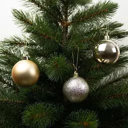 Ялинкові кулі House of Seasons пластикові 6 см 10 шт. тубус шампань (8720967923885) - мініатюра 2